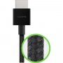 BELKIN Ultra HD HDMI de mare viteză 2.1 cablu împletit pentru MacBook - 1 m - negru