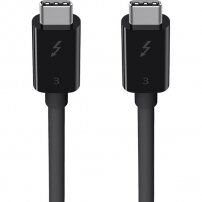 Belkin cablu de date și încărcare ThunderBolt 3 (USB-C / USB-C) pentru iPhone / iPad / MacBook / AirPods - 0,8 m - negru