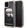 Karl Lagerfeld carcasă tip clepsidră cu paiete, pentru iPhone 11 Pro Max - negru