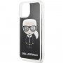 Karl Lagerfeld carcasă tip clepsidră cu paiete, pentru iPhone 11 Pro Max - negru