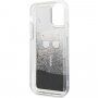 Karl Lagerfeld carcasă tip clepsidră cu paiete, pentru iPhone 11 Pro Max - negru