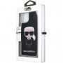 Karl Lagerfeld carcasă tip clepsidră cu paiete, pentru iPhone 11 Pro Max - negru