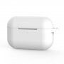 Husă din silicon, cu carabină, pentru AirPods Pro - alb
