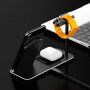 Stație de încărcare wireless, din aluminiu, pentru iPhone / Apple Watch / AirPods - negru