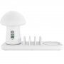 Lampă / stație multi, cu opțiune de încărcare wireless și prin cablu, pentru iPhone / iPad - alb