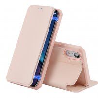 Dux Ducis husă tip portofel pentru cărți de credit pentru iPhone XR - roz
