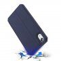 Dux Ducis husă tip portofel pentru cărți de credit pentru iPhone XR - albastru