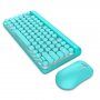 Set de tastatură wireless multimedia cu mouse - albastră