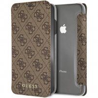 Husă Guess Charms Book case, pentru iPhone XS Max - maro