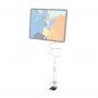 Hoco suport pentru birou pentru iPhone / iPad (4" - 10,5") cu brat flexibil - alb