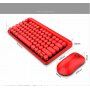 Set de tastatură wireless multimedia cu mouse - albastră