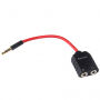Reducţie /adaptor /distribuitor jack 3,5mm, pentru căşti şi microfon - pentru iPhone / iPad