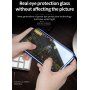 Carcasă cu ramă metalică și sticlă temperată anti-blue-ray pentru față și spate iPhone X / XS - auriu