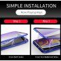 Carcasă cu ramă metalică și sticlă temperată anti-blue-ray pentru față și spate iPhone X / XS - auriu