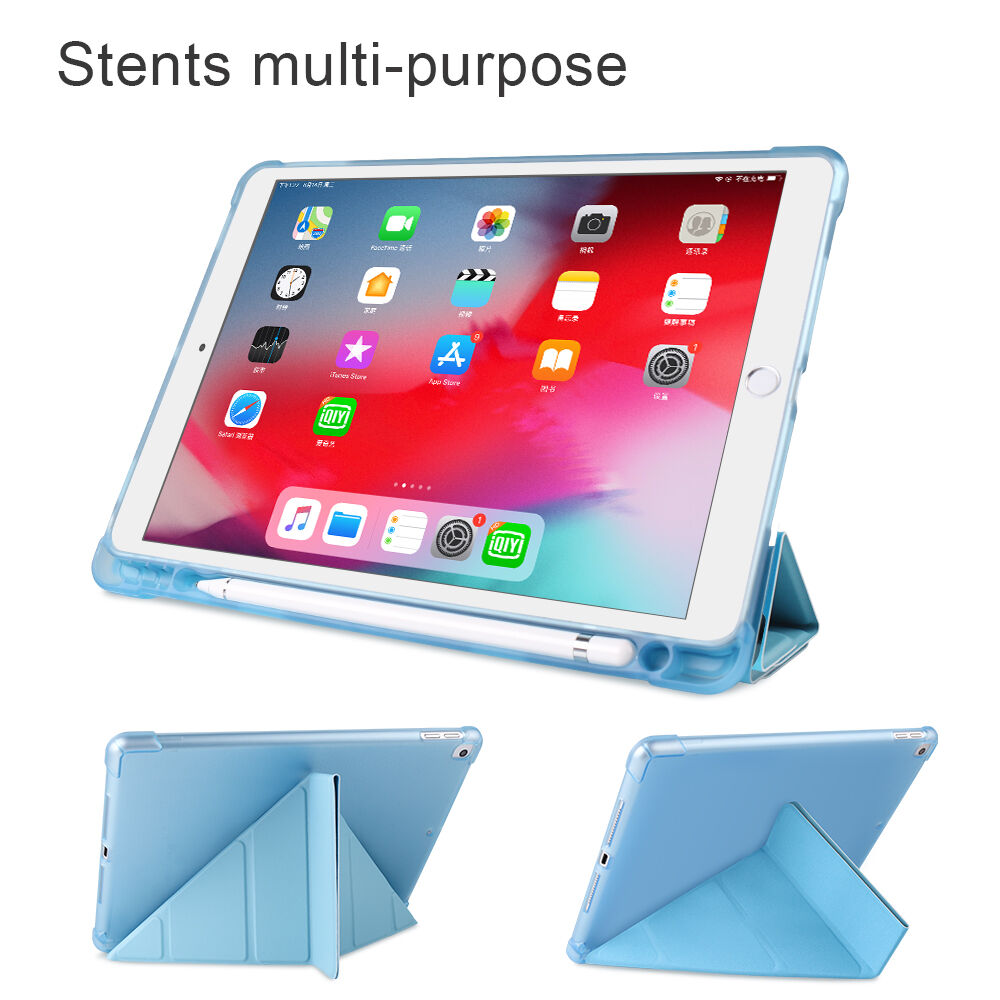 Husă cu stativ origami și compartiment pentru Apple Pencil pentru iPad 10,2