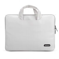 Geantă Bafewld Jazz cu fermoar, pentru Apple MacBook Air / Pro 13 – albă