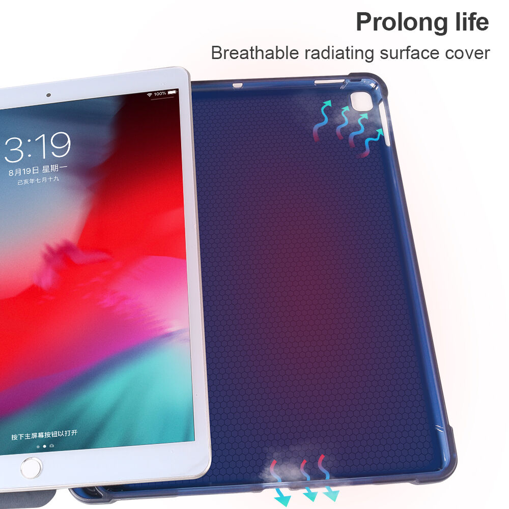 Husă cu stativ origami și compartiment pentru Apple Pencil pentru iPad 10,2