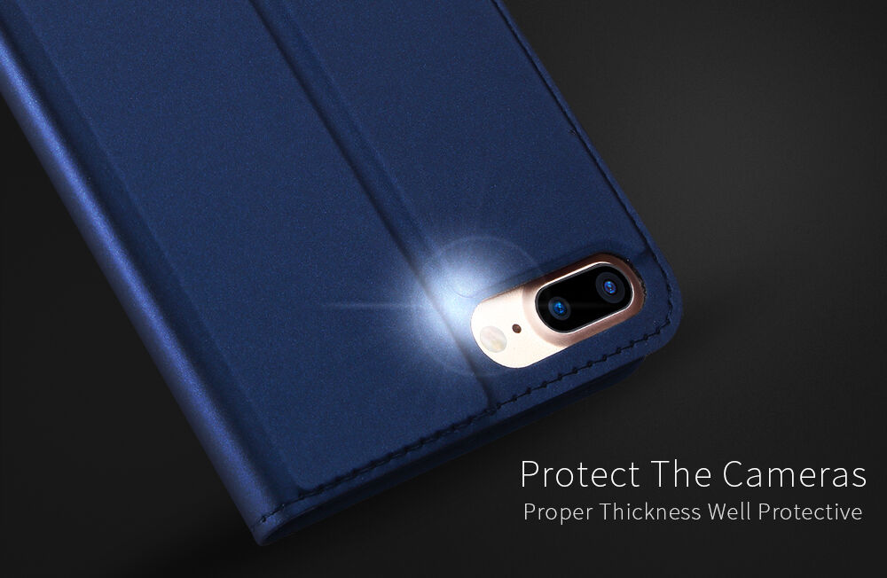 Dux Ducis husă flip cu stativ pentru iPhone 7 Plus / 8 Plus - albastru închis