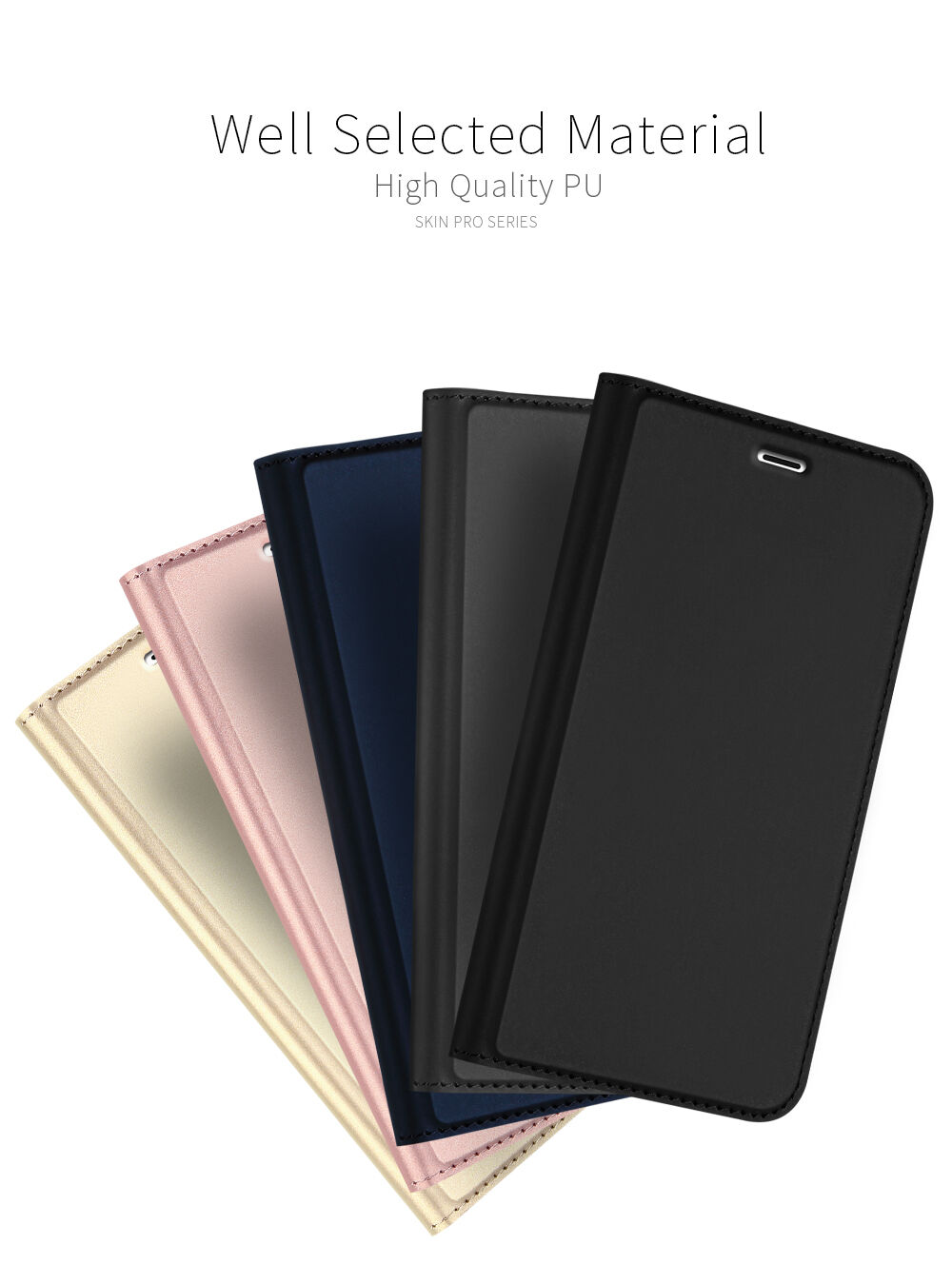Dux Ducis husă flip cu stativ pentru iPhone 7 Plus / 8 Plus - auriu