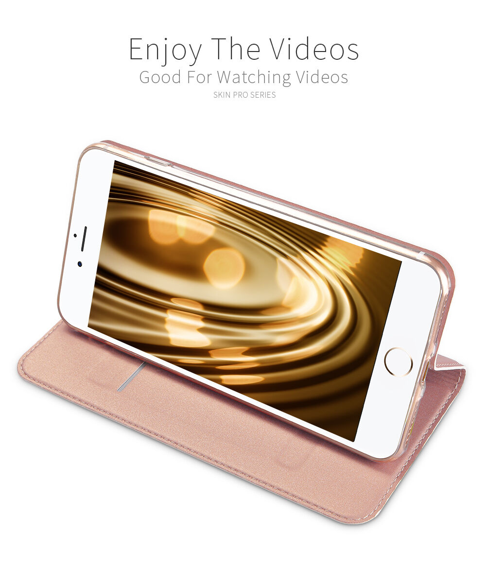 Dux Ducis husă flip cu stativ pentru iPhone 7 Plus / 8 Plus - auriu