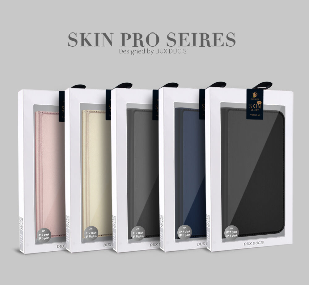 Dux Ducis husă flip cu stativ pentru iPhone 7 Plus / 8 Plus - auriu Dux Ducis husă flip cu stativ pentru iPhone 7 Plus / 8 Plus - auriu