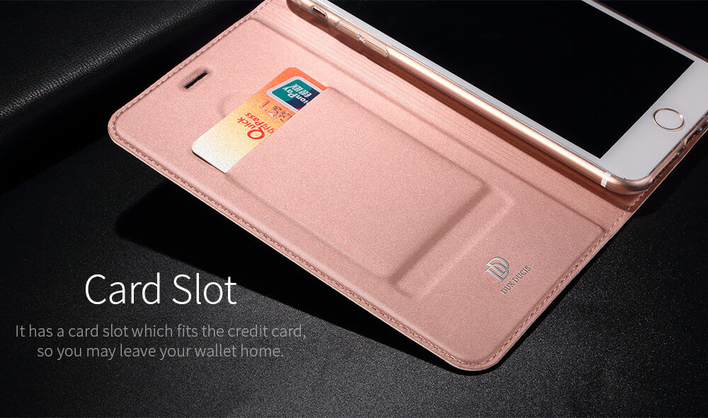 Dux Ducis husă flip cu stativ pentru iPhone 7 Plus / 8 Plus - gri închis