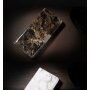 Husă flip cu model marmură, pentru iPhone 7 / 8 - negru