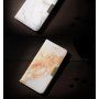 Husă flip cu model marmură, pentru iPhone 7 / 8 - negru