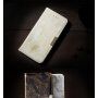 Husă flip cu model marmură, pentru iPhone 7 / 8 - negru