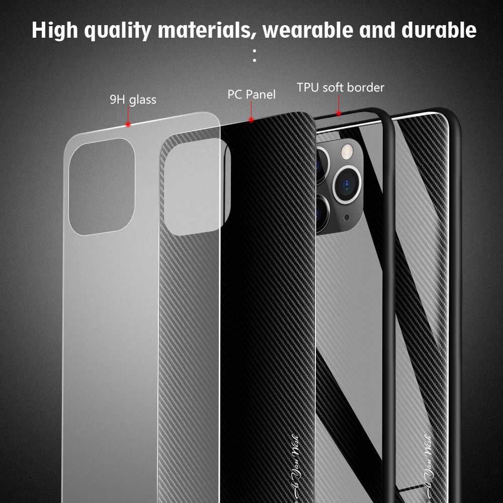 Carcasă cu spate din sticlă, pentru iPhone 11 Pro - alb