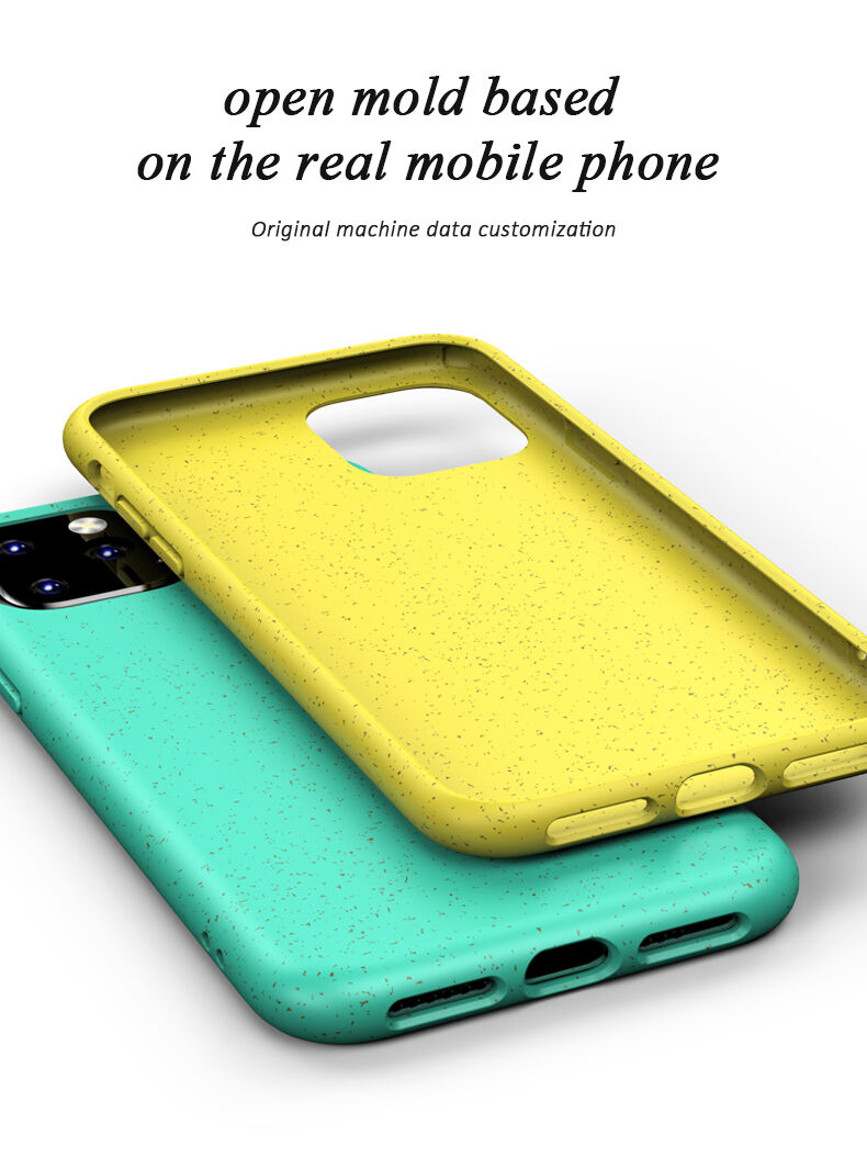 Carcasă mată ecologică degradabilă pentru iPhone 11 Pro - galben