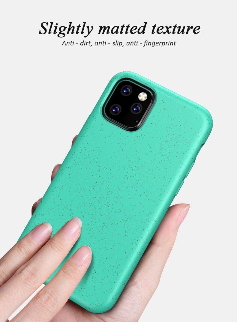 Carcasă mată ecologică degradabilă pentru iPhone 11 Pro - roșu