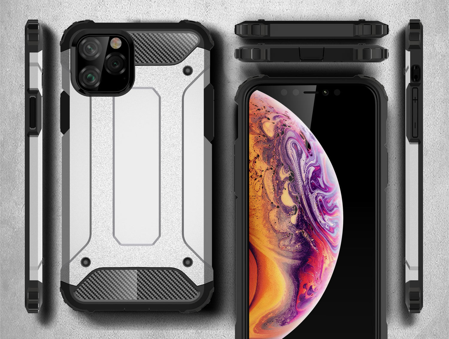 Carcasă rezistentă Armor, pentru iPhone 11 Pro - albastru