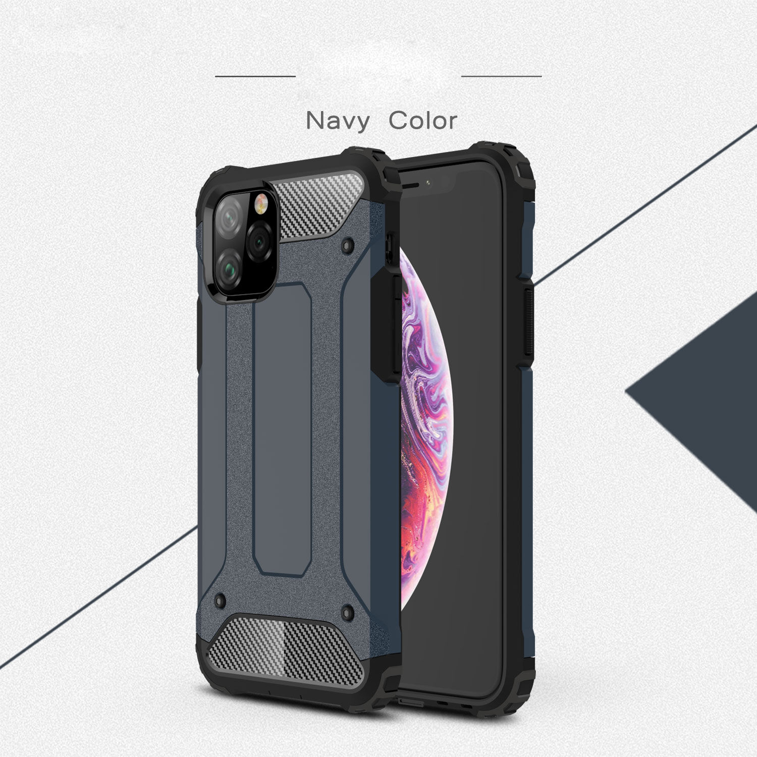 Carcasă rezistentă Armor, pentru iPhone 11 Pro - albastru