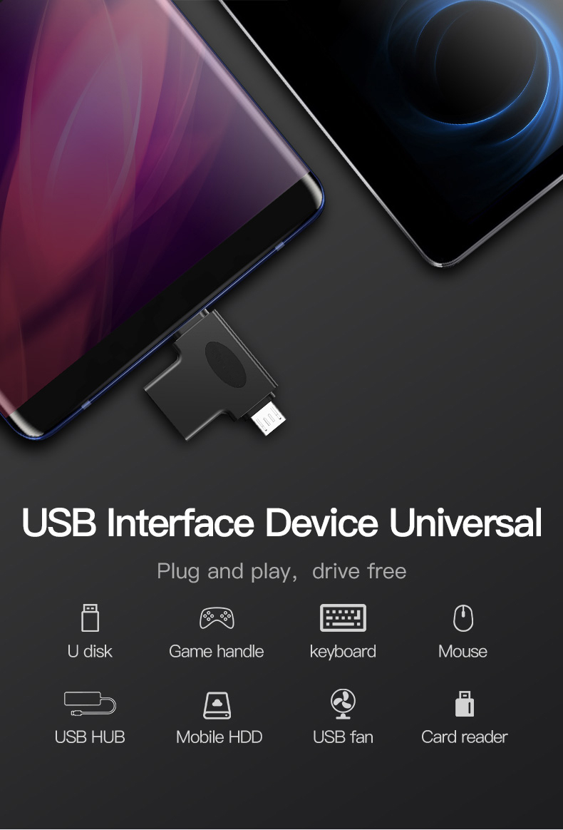 Adaptor USB 3.0 la Micro USB și USB-C