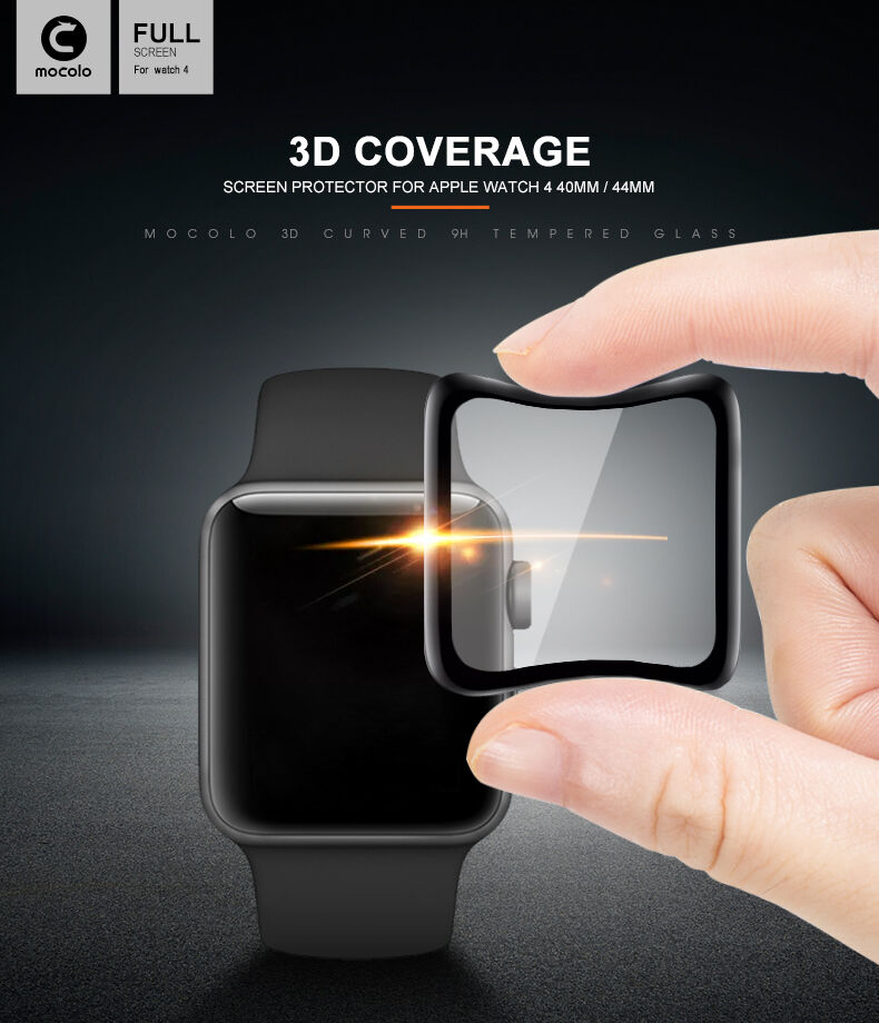 Sticlă durificată Mocolo 3D, cu margine moale, pentru Apple Watch 40mm