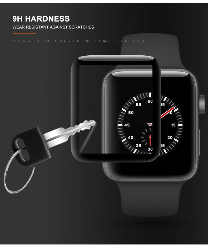 Sticlă durificată Mocolo 3D, cu margine moale, pentru Apple Watch 40mm