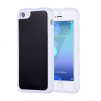 Carcasă magnetică antigravitaţională autoadezivă, pentru Apple iPhone 5 / 5S / SE (2016) - adecvată pentru selfie - alb-negru