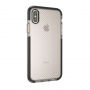 Carcasă pentru iPhone XS / iPhone X, cu ramă întărită şi protecţie împotriva căderii - alb-negru