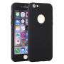 Husă din plastic pentru iPhone 6 / 6S, cu protecţie 360° - protejează partea din faţă şi din spate - negru