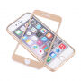Husă din plastic pentru iPhone 6 / 6S, cu protecţie 360° - protejează partea din faţă şi din spate - auriu