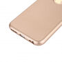 Husă din plastic pentru iPhone 6 / 6S, cu protecţie 360° - protejează partea din faţă şi din spate - auriu