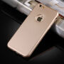 Husă din plastic pentru iPhone 6 Plus / 6S Plus, cu protecţie 360° - protejează partea din faţă şi din spate - auriu