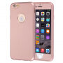 Husă din plastic pentru iPhone 6 Plus / 6S Plus, cu protecţie 360° - protejează partea din faţă şi din spate - roz auriu (Rose Gold)