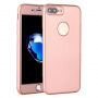 Husă din silicon pentru iPhone 8 Plus / 7 Plus, cu protecţie 360° - protejează partea din faţă şi din spate - roz auriu (Rose Gold)