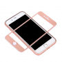Husă din silicon pentru iPhone 8 Plus / 7 Plus, cu protecţie 360° - protejează partea din faţă şi din spate - roz auriu (Rose Gold)