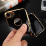 Husă pentru iPhone 8 / 7, cu protecţie 360° şi canturi lucioase - protejează partea din faţă şi din spate - negru