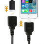 Cablu prelungitor Lightning Male / Lightning Female, pentru iPhone / iPad / iPod / AirPods - 1 m - negru