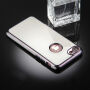 Husă pentru iPhone 8 / 7, cu protecţie 360° şi canturi lucioase - protejează partea din faţă şi din spate - gri