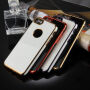 Husă pentru iPhone 8 / 7, cu protecţie 360° şi canturi lucioase - protejează partea din faţă şi din spate - auriu